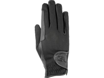 Rukavice jazdecké kožené Monica RSL, black/black