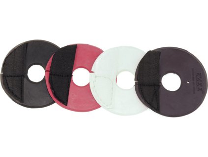 Krúžky na zubadlo Velcro Umbria Equitazione, pár, red