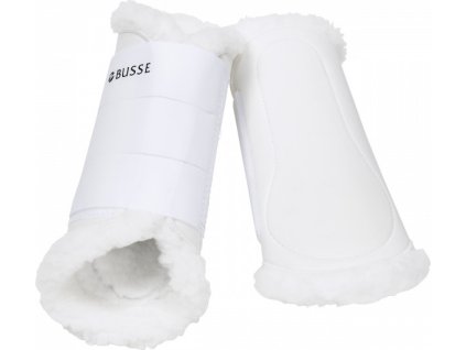 Gamaše drezúrne Art-Fur BUSSE, s barančekom, pár, biele