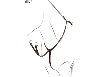 Poprsník lovecký Roxane Equestro, tmavohnedý