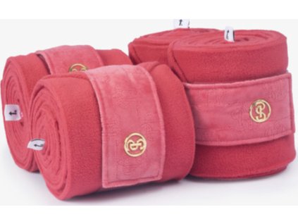 Bandáže Velvet Monogram PS of Sweden, 4 ks, 3,5 m, scarlet pink