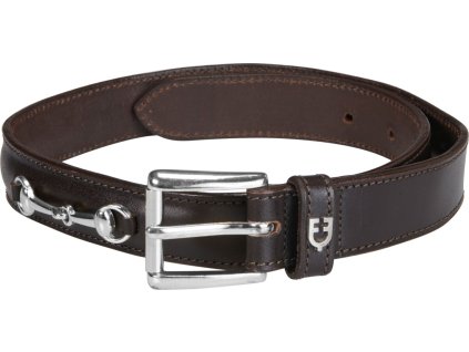 Opasok kožený Egg Butt Equestro, brown/silver