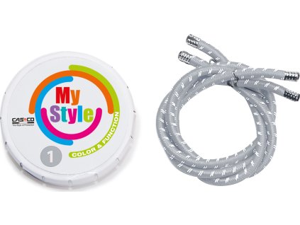 Prúžky MyStyle na prilby CASCO, 2 ks, silver