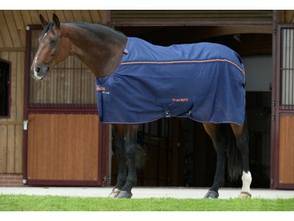 Deka odpocovacia Therapy Bucas, XL krk, navy/orange
