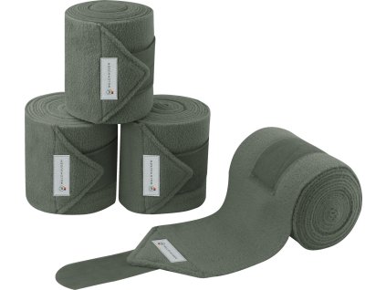 Bandáže fleecové Basic Waldhausen, 4 ks, 3 m, dark olive