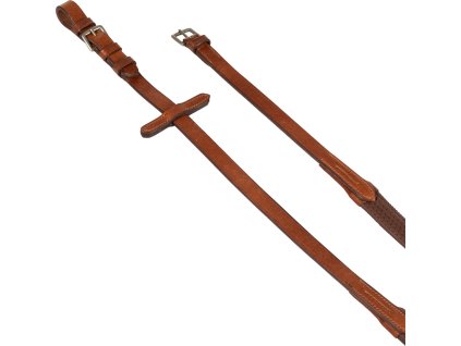 Oťaže pogumované Silver Fitting Equestro, rôzne dĺžky, cognac