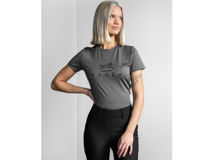 Tričko s krátkym rukávom Fia Fager, dark grey