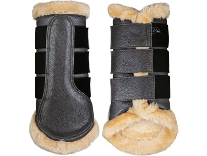 Gamaše drezúrne Comfort Premium HKM, pár, deep grey