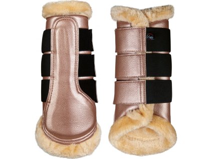 Gamaše drezúrne Comfort Premium HKM, s barančekom, pár, rosegold