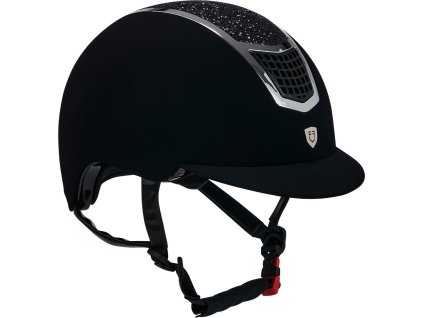Prilba jazdecká Eclipse Stone Velvet Equestro, black/silver