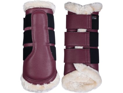Gamaše drezúrne Comfort Premium HKM, s barančekom, pár, burgundy
