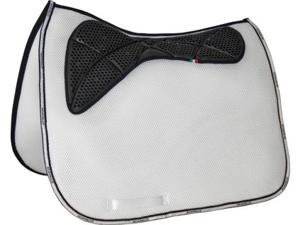 Dečka podsedlová 3D Spacer Memory Foam AC Grip Gel ACAVALLO, drezúrna, biela