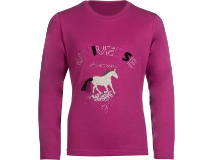 Tričko Polly HKM, s dlhým rukávom, detské, magenta