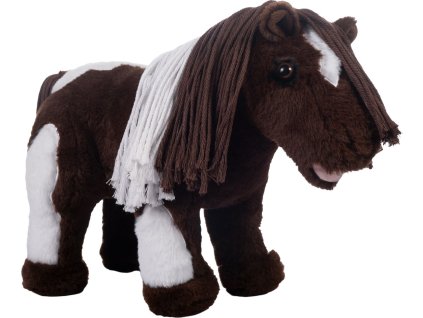 Plyšový koník Pinto Cuddle Pony HKM, brown/white