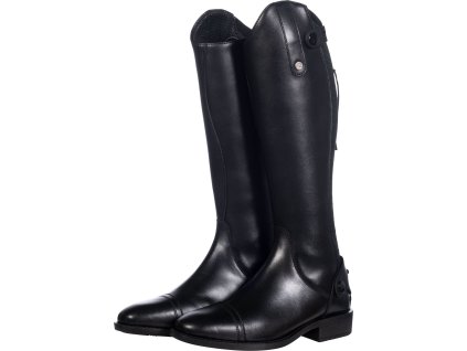 Čižmy jazdecké Julie HKM, širšie lýtko/štandardné, čierne