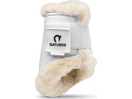 Gamaše zadné Inside Deluxe GATUSOS, s barančekom, pár, biele