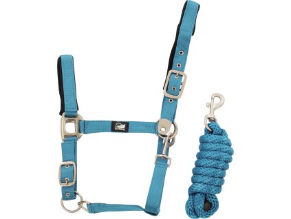 Set ohlávky s vodítkom Nylon Supreme, turquoise