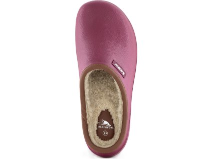 Papuče Clogsy Sherlow Blackfox, zimné, dámske, raspberry