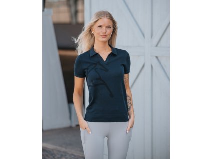 Tričko polo Blake Fager, dámske, navy