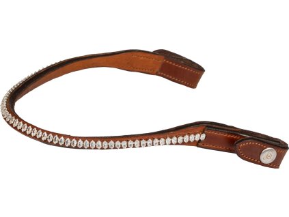 Čelenka Oval Crystal Acavallo, cognac