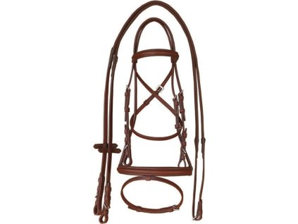 Uzdečka Raised Browband SUPREME, tmavo hnedá