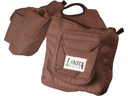 Brašny na westernové sedlo Deluxe Lakota, predné, hnedé
