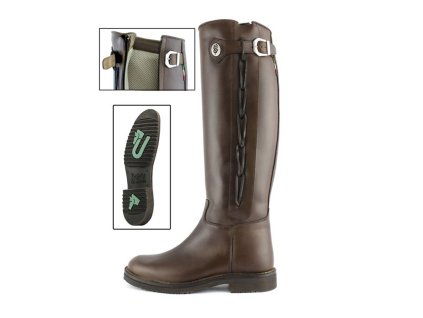 Topánky jazdecké Buttero Umbria Equitazione, štandardné lýtko, pre dospelých, hnedé