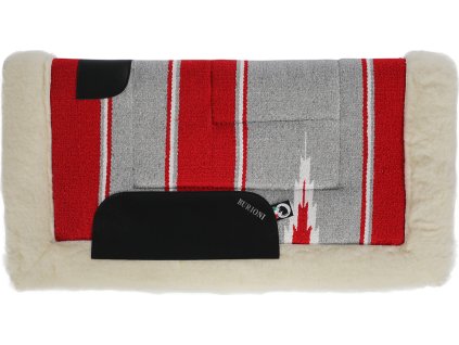 Deka podsedlová Navayo Burioni, westernová, RN1-LTE, grey/red