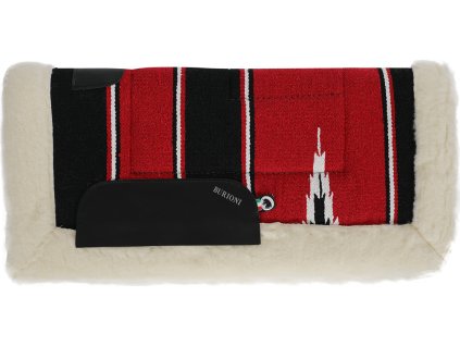Deka podsedlová Navayo Burioni, westernová, RN1-LTB, red/black