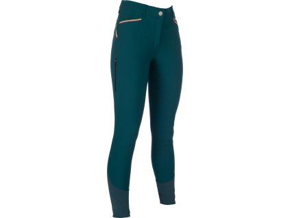 Rajtky jazdecké Livigno Sportive HKM, s gripom, deep green