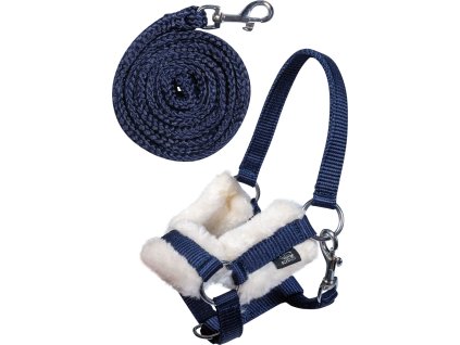 Ohlávka s vodítkom pre Hobby Horse HKM, deep blue