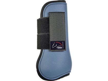 Gamaše predné Premium HKM, pár, deep blue/black (Veľkosť PONY)