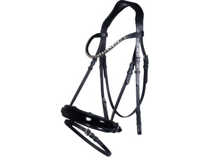 Uzdička Fleur HKM, čierna