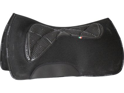 Dečka podsedlová 3D Spacer Memory Foam AC Grip Gel ACAVALLO, westernová, čierna