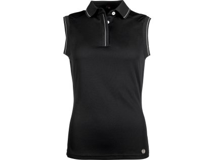 Tričko polo Catherine HKM, bez rukávov, dámske, čierne