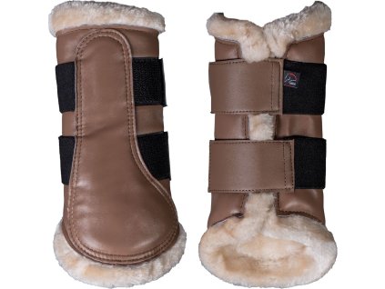 Gamaše drezúrne Comfort Premium HKM, s barančekom, pár, taupe