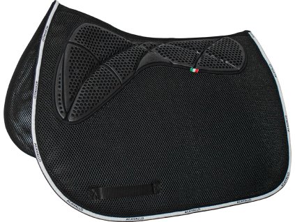 Dečka podsedlová 3D Spacer Memory Foam AC Grip Gel ACAVALLO, všestranná, čierna