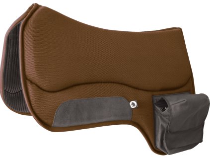 Deka podsedlová s vreckami Burioni, westernová, hnedá