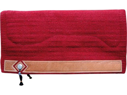 Deka podsedlová s vlnou Show Burioni, westernová, red