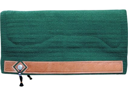 Deka podsedlová s vlnou Show Burioni, westernová, green