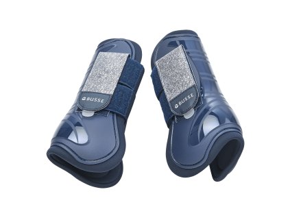 Gamaše predné BUSSE, s trblietkami, pár, navy/silver