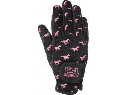 Rukavice jazdecké Norway Winter RSL, detské, zimné, black/pink