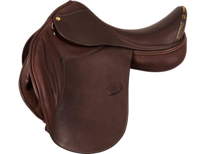 Sedlo všestranné Bernini Acavallo, vlnené vankúše, tmavohnedé