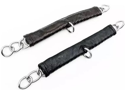 Chránič na podbradnú retiazku Fager, kožený, 1 ks, hnedý