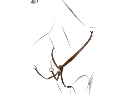 Poprsník kožený Classic Equestro, cognac