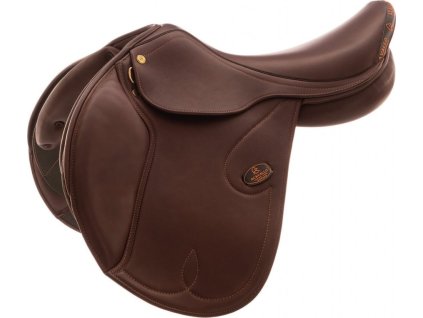 Sedlo skokové Botticelli Acavallo, vlnené vankúše, tmavohnedé
