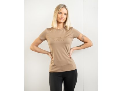 Tričko s krátkym rukávom Ida Fager, dark beige