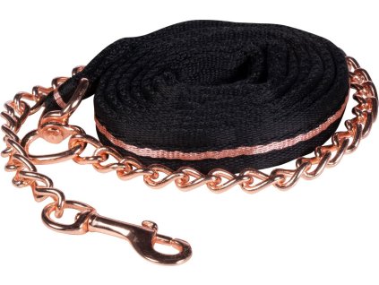 Vodítko s retiazkou Soft HKM, 2,7 m, black/rosegold