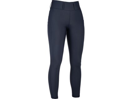 Legíny jazdecké Jil High Waist HKM, s gripom na kolenách, dámske, deep blue