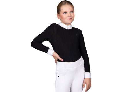 Tričko na preteky Juliet QHP, detské, čierne